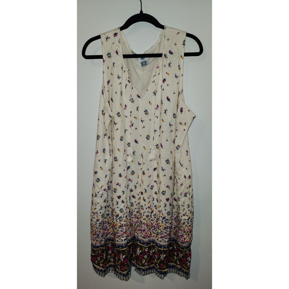 Old Navy Womens XXL Floral Boho Sleeveless Dress V Neck Flowy Mini Summer Lined